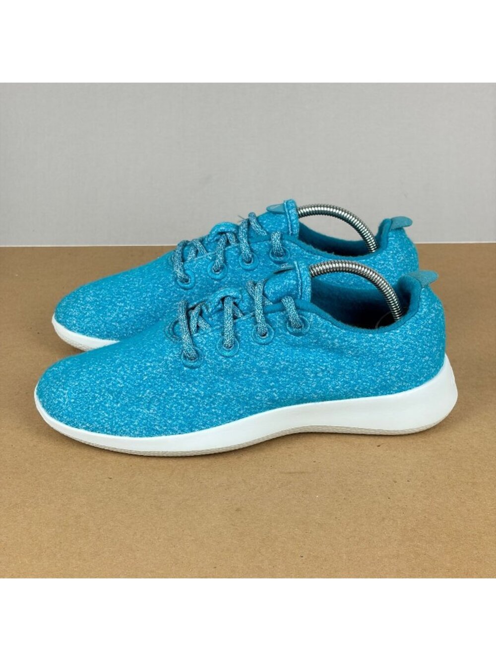 Allbirds Wool Runner Athletic Casual Shoes Womens 8 Blue White Low Top Lace Up